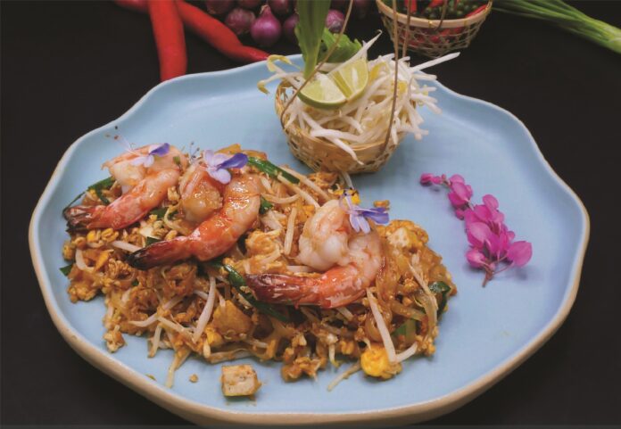 PHAD THAI GOONG (Thai Noodles with Shrimp) at Novotel Mumbai International Airport
