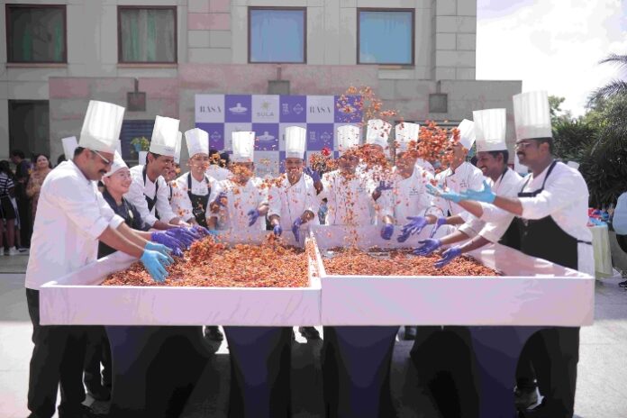Novotel Hyderabad Airport's Culinary Team Enjoying the Cake Mixing cermony