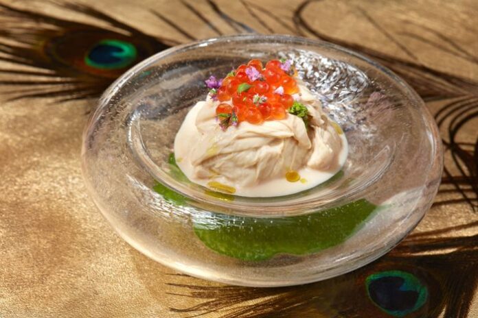 Chilled Fresh Bean Curd Skin, Ikura, Mala Soy Sauce