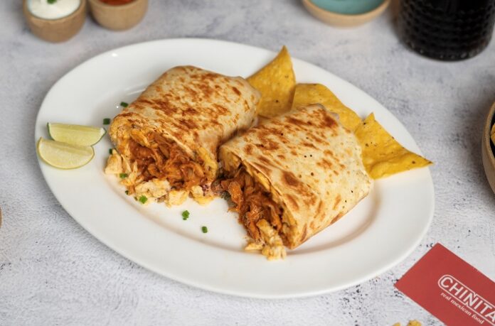 Chicken Tinga Egg Burrito