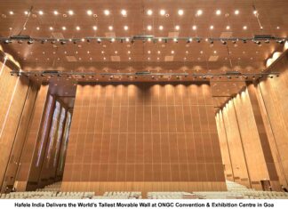 Hafele India Delivers the World’s Tallest Movable Wall at ONGC Convention & Exhibition Centre in Goa