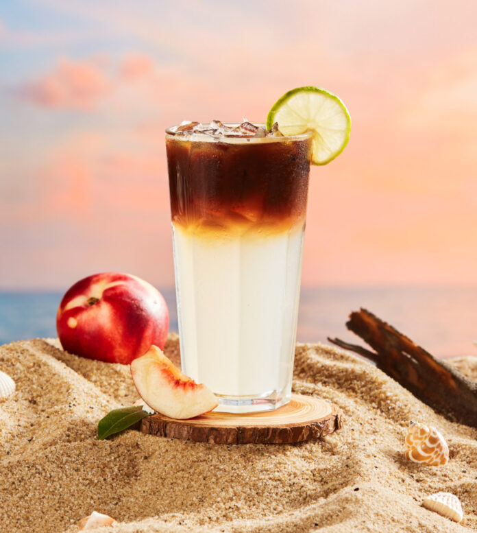 Punchy Peach Espresso Tonic